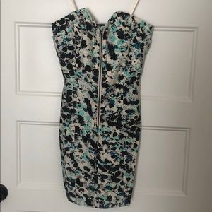 BCBGeneration multi colored strapless dress
